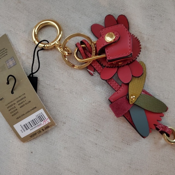 Nwt Burberry Leather bag charm keyring 100% Authentic - Picture 9 of 10